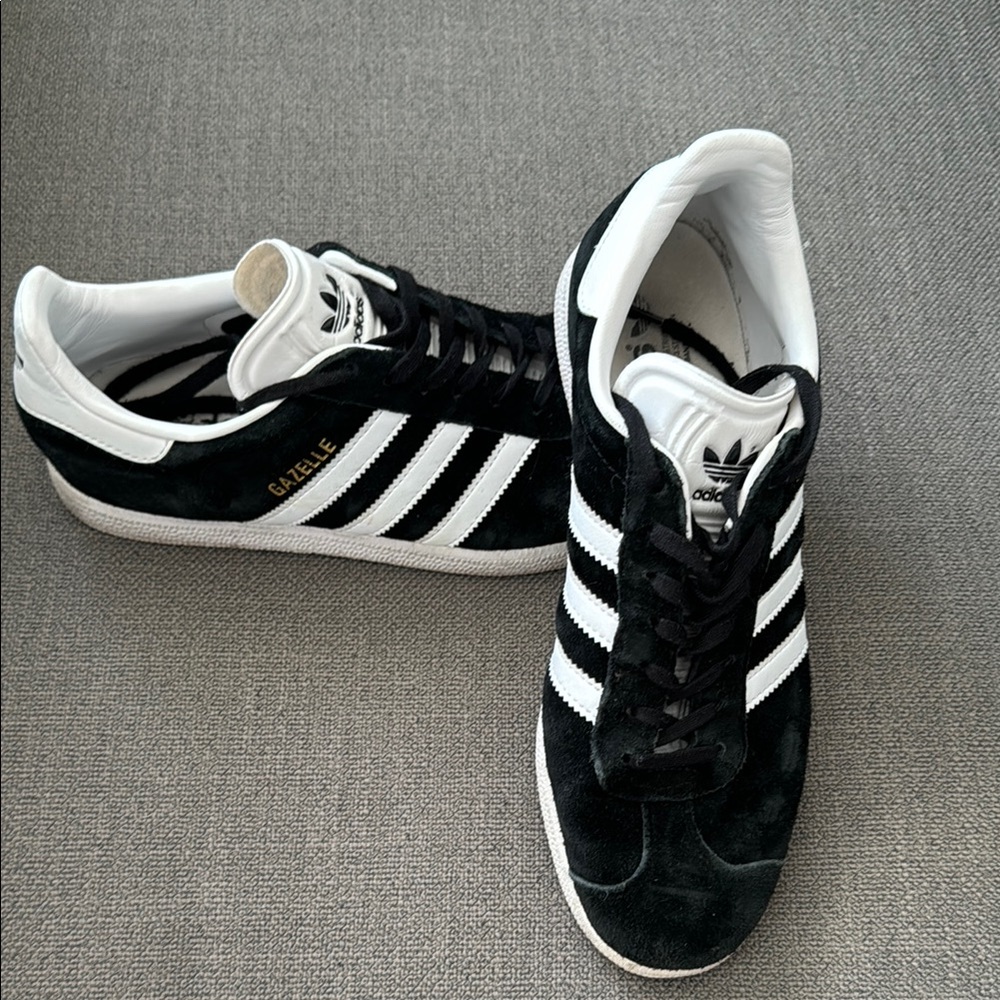 Adidas Women’s Black and White Gazelle Shoes